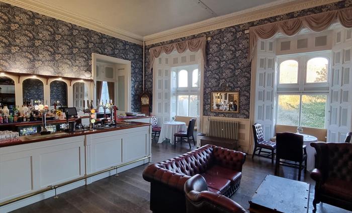 Dog friendly Patti Bar at Craig y Nos in South Wales, Brecon Beacons
